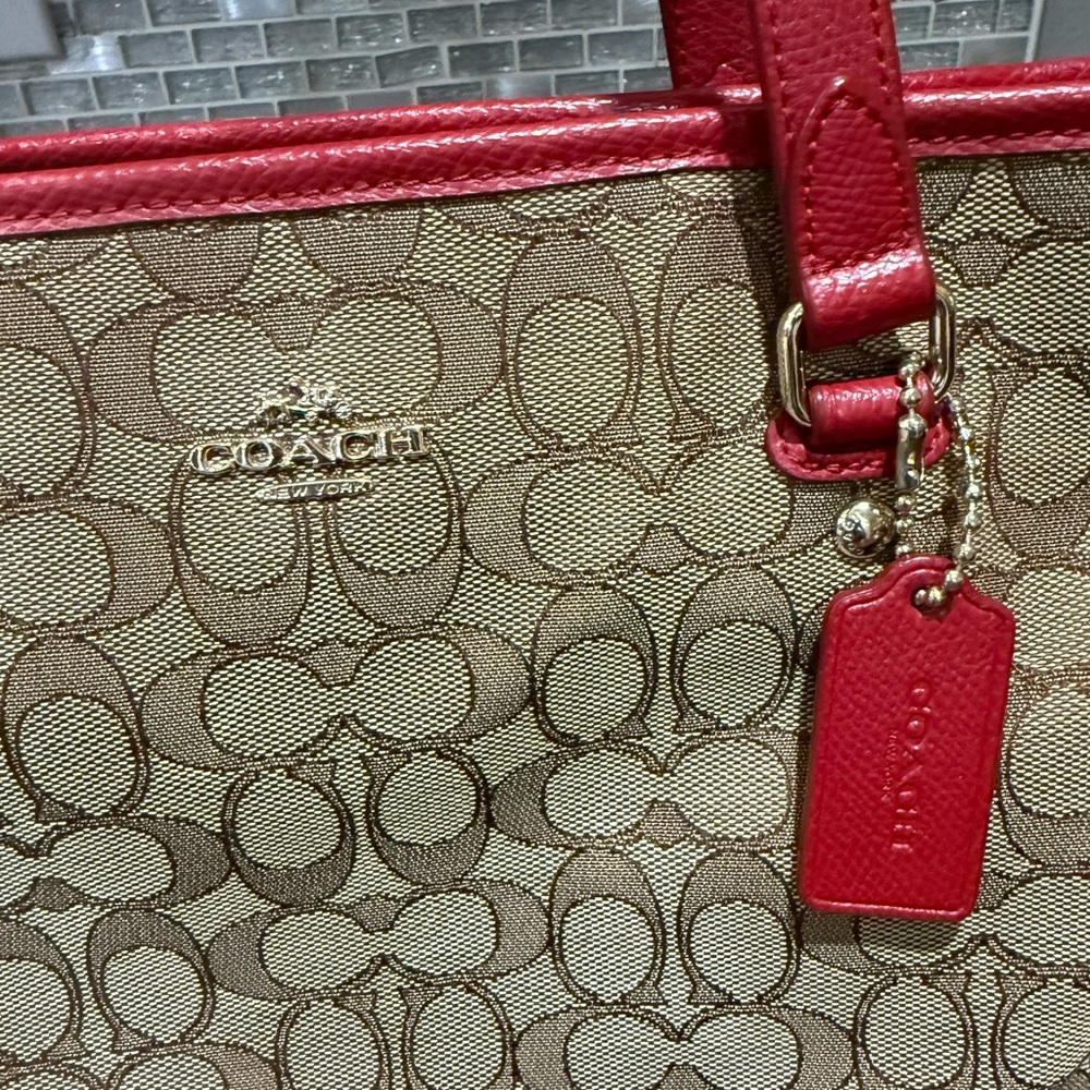 COACH 2016 Outline Zip Top Tote - Picture 8 of 12